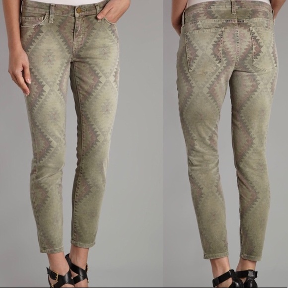 CURRENT/ELLIOTT | Army Green Navajo Skinny Jeans - Picture 2 of 7